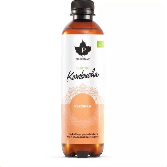 Puhdistamo Kombucha barack ízű bio ital 400ml