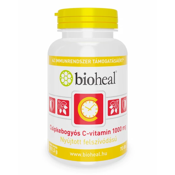 Bioheal C-vitamin 1000mg+csipkebogyó kivonat nyúj.felsz. 70x