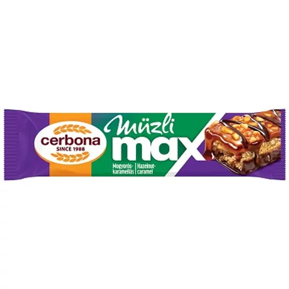Cerbona max mogyoró-karamell szelet 30g