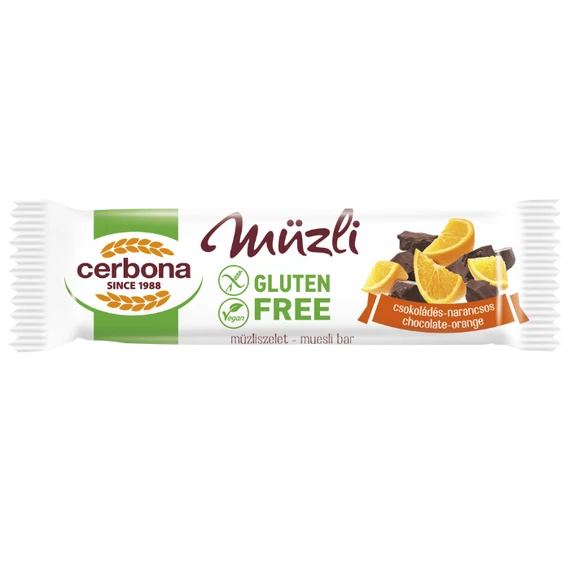 Cerbona csokis-narancsos gm. műzliszelet 35g