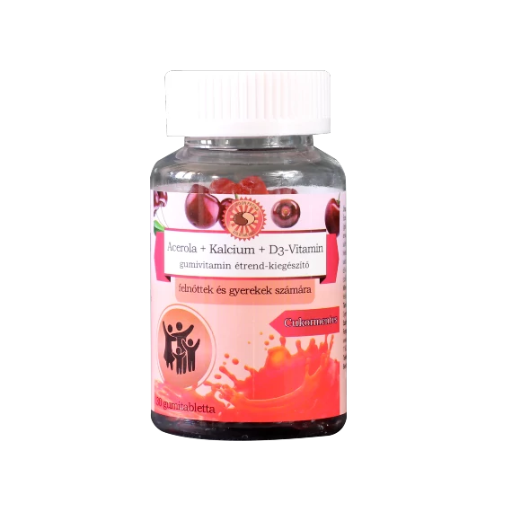Big Star gumivitamin Acerola+kalcium+ D3-vitamin 30x