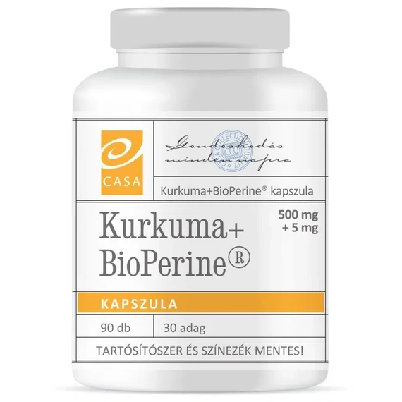 Casa Kurkuma+BioPerine vegetáriánus kapszula 90x