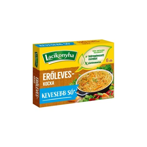 Lacikonyha Erőleveskocka sócsökkentett 60g