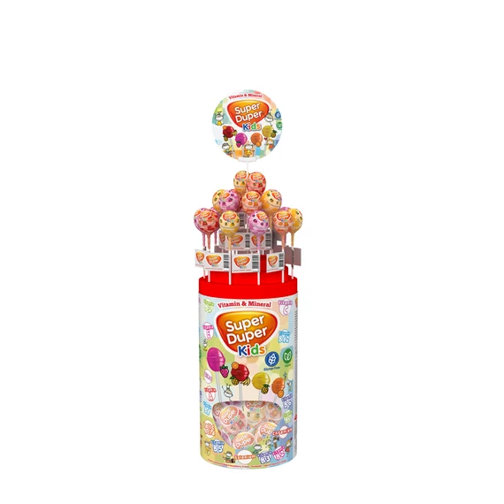 SuperDuper Kids Multivitaminos cukorm. nyalóka kínálóval 1db