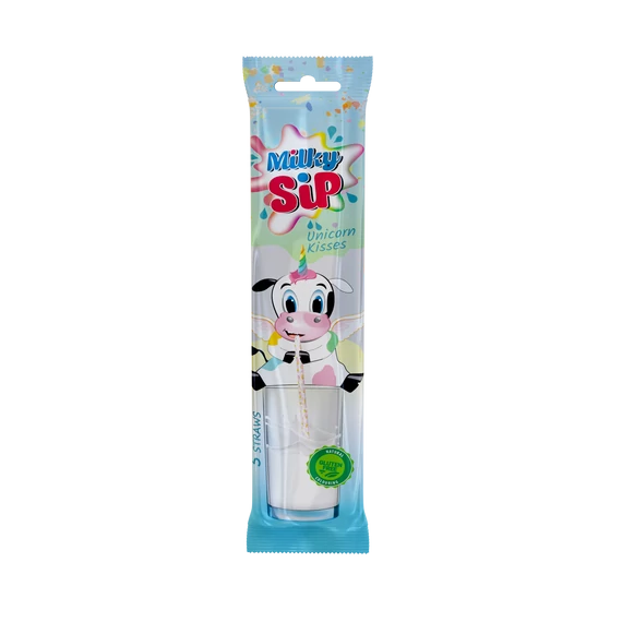 Milky Sip unikornis szívószál 5-ös csomag 30g
