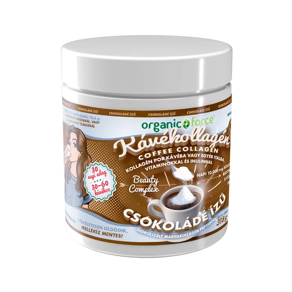 CSOKOLÁDÉ ízű Coffee Collagen - Kávékollagén, Kollagén p or kávéba vagy egyéb italba vitaminokkal 318g