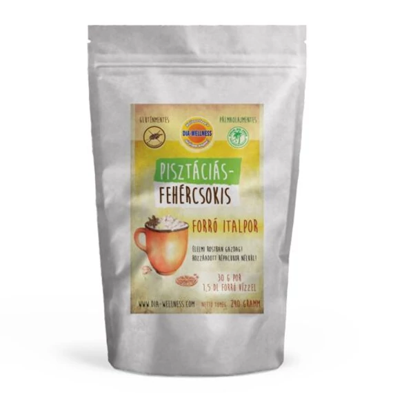 Dia-Wellness pisztáciás-fehércsokis forró italpor 240g