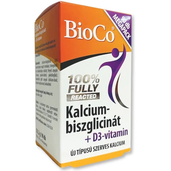 BioCo Kalcium-biszglicinát + D3-vitamin MEGAPACK 90x