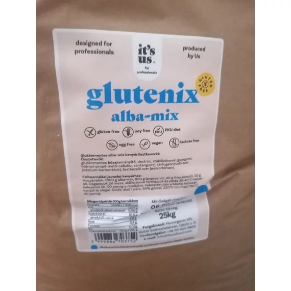 Its us for prof.glutenix alba-mix gm lisztkeverék 25kg